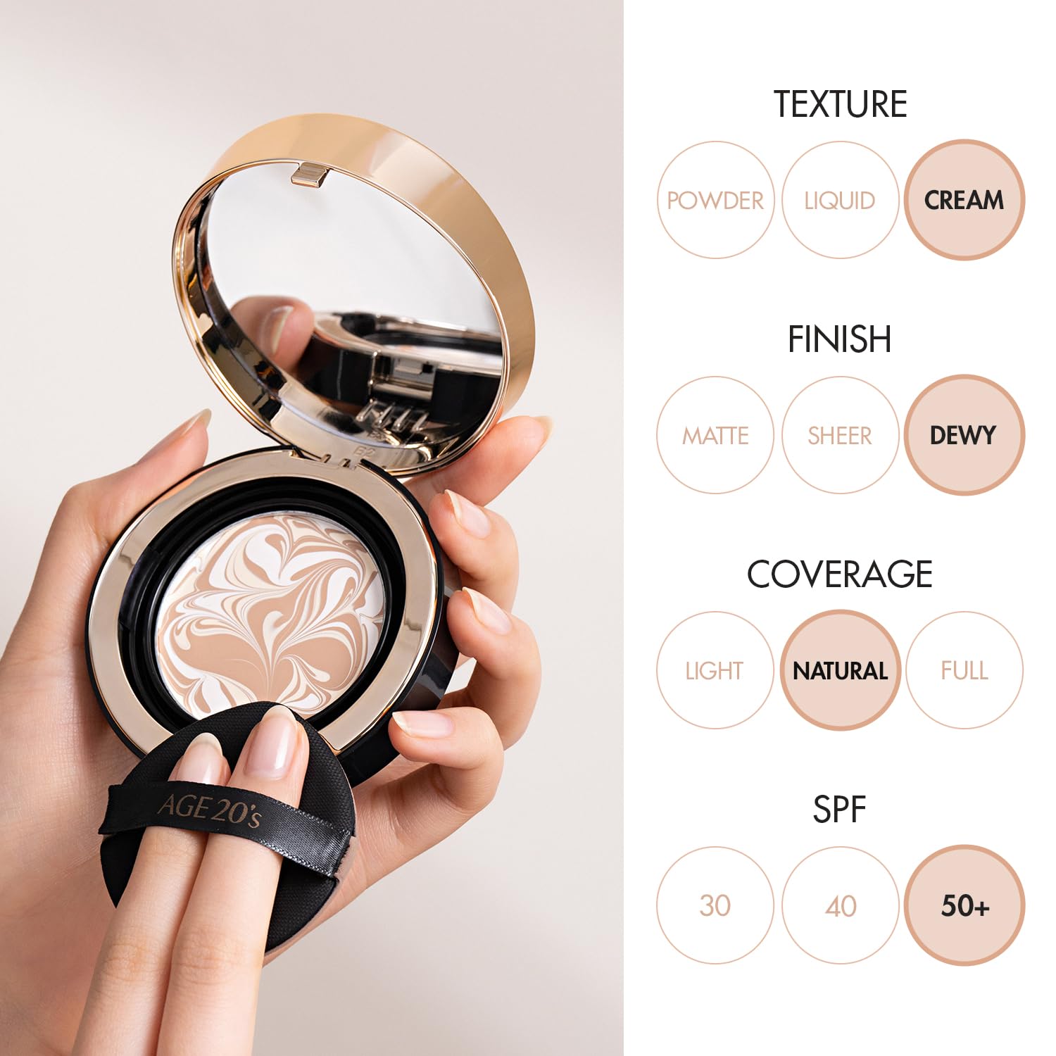 AGE 20's Signature Essence Pact compact case for on-the-go makeup