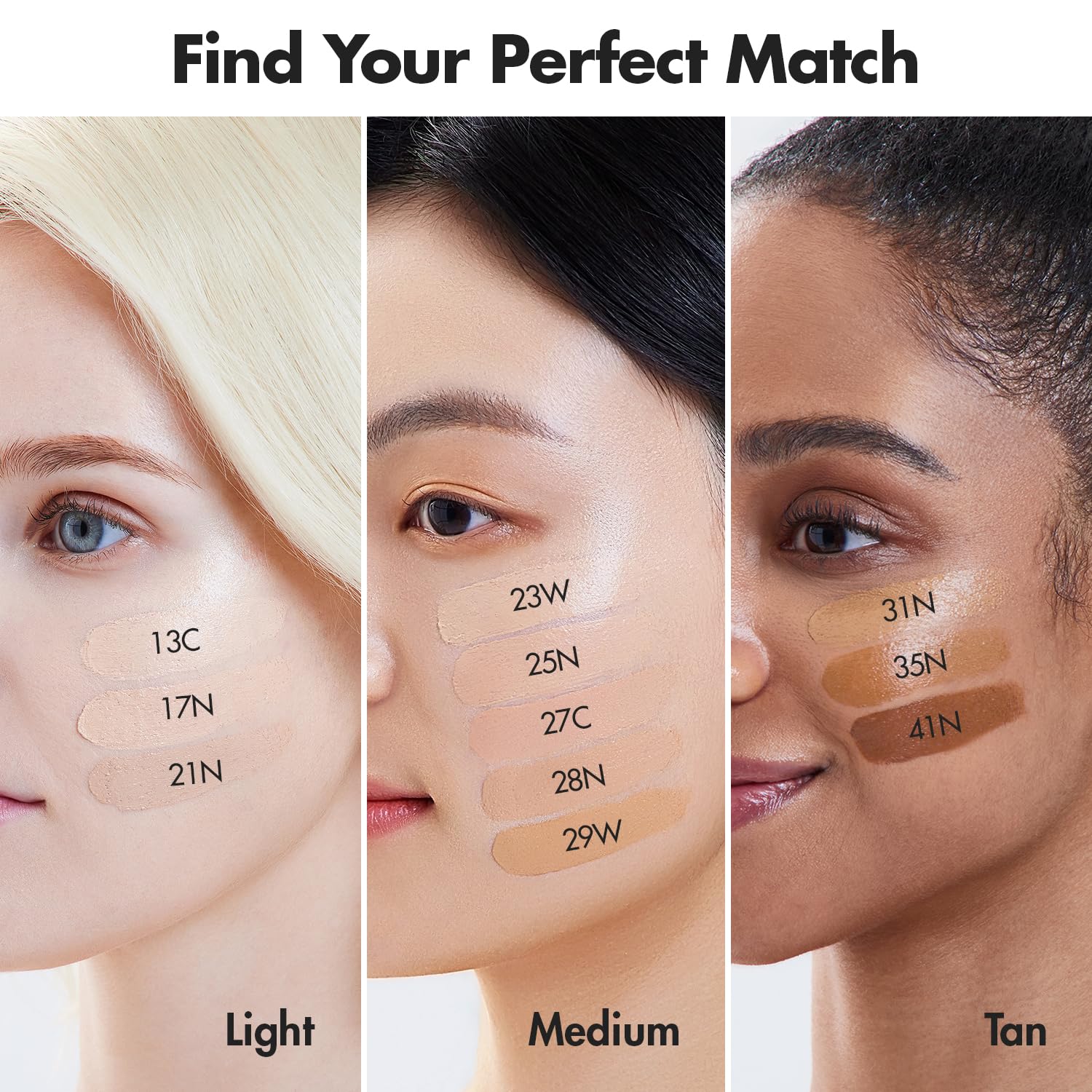 AGE 20's Signature Essence Pact swatches display natural shade range