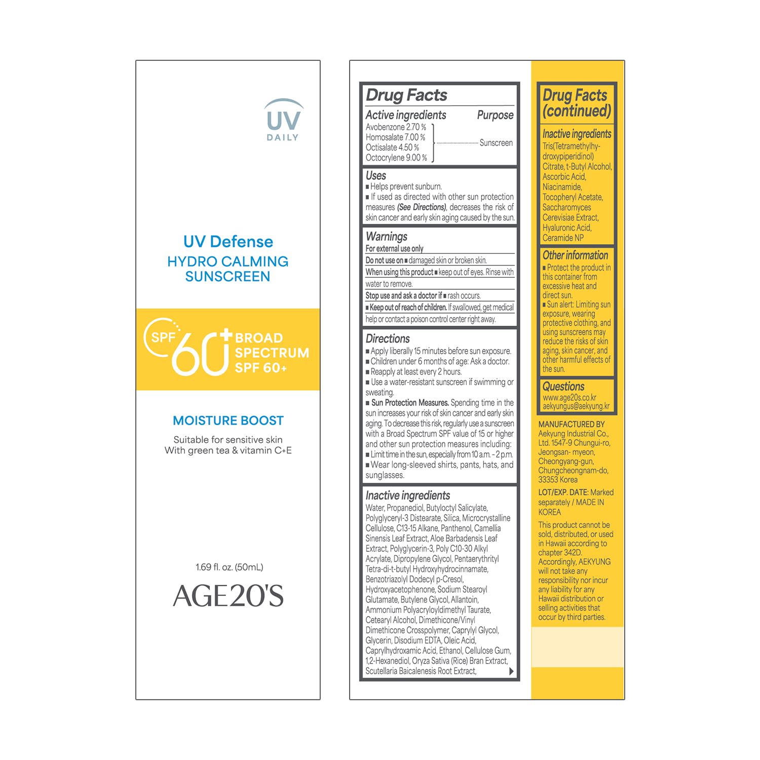 AGE 20's UV Defense tested on sensitive skin for gentle daily protection