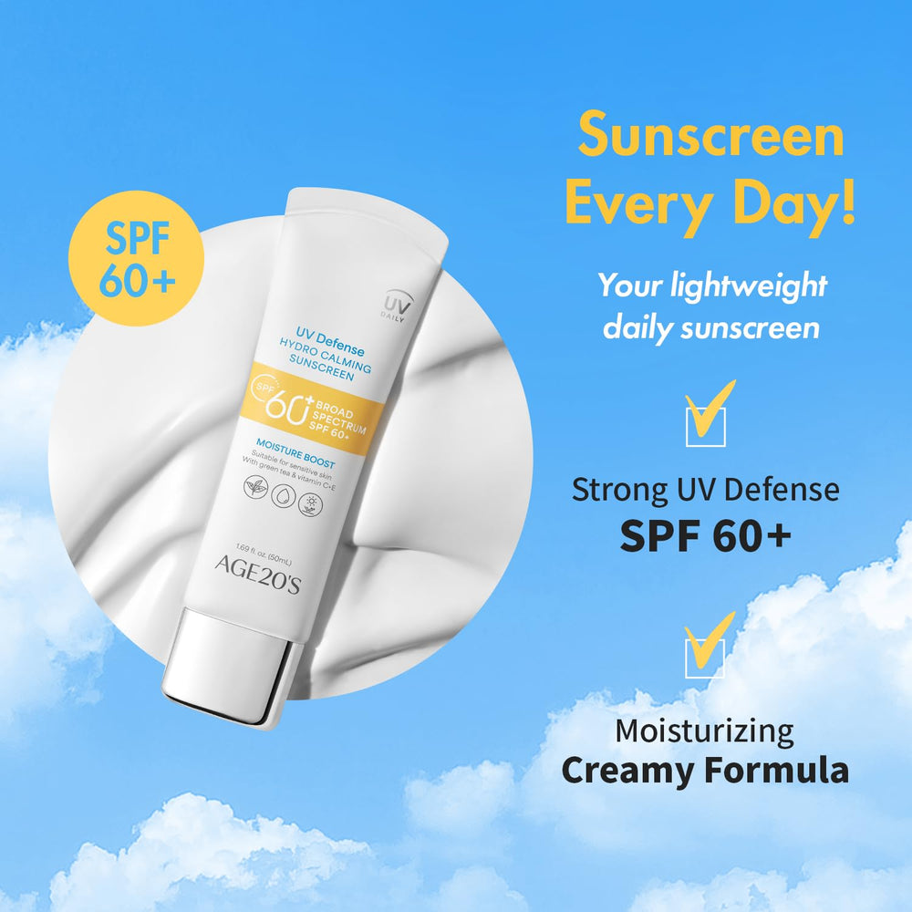 Close-up of AGE 20's UV Defense texture reveals a creamy, dewy finish