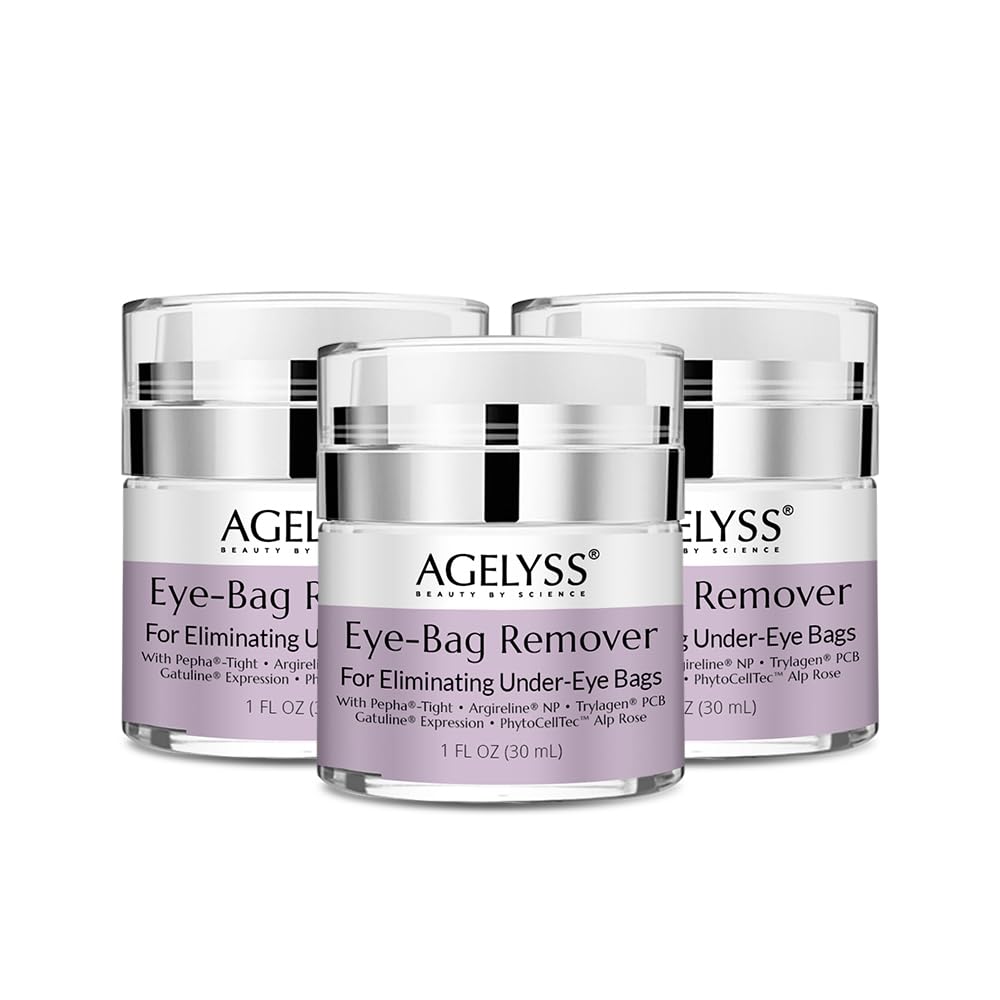 Agelyss Eye-Bag Cream close-up texture shows a smooth, hydrating formula for the under-eye area.