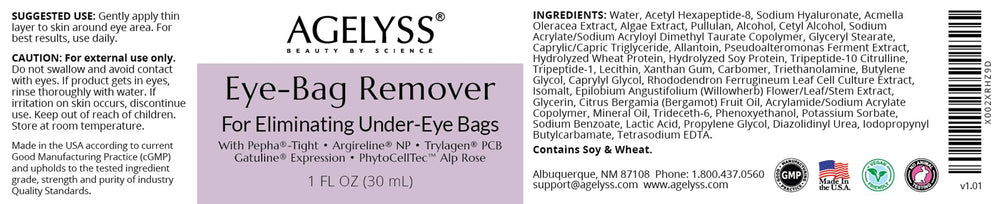 Hands applying Agelyss Eye-Bag Cream for a refreshed under-eye look.