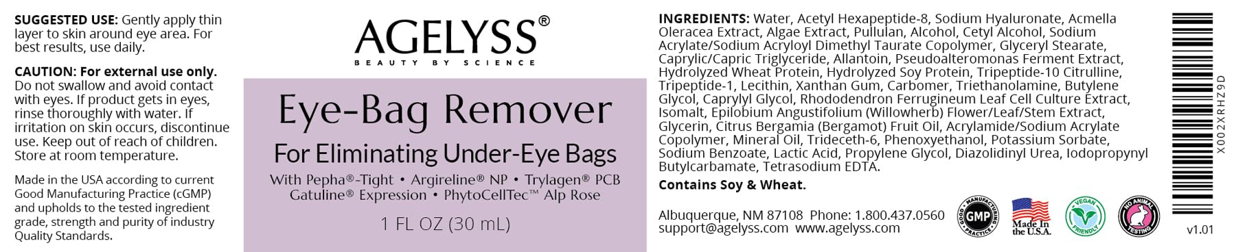 Ingredient close-up featuring Pepha-Tight and Gatuline Expression for skin support