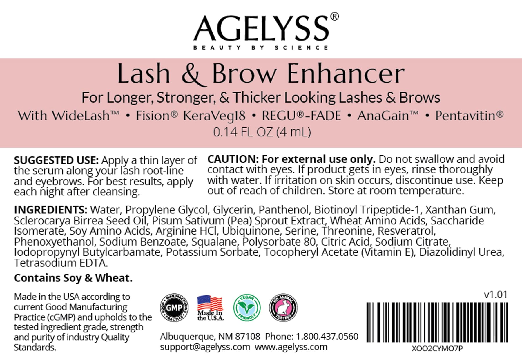 Agelyss application swatch demonstrates easy nightly use.