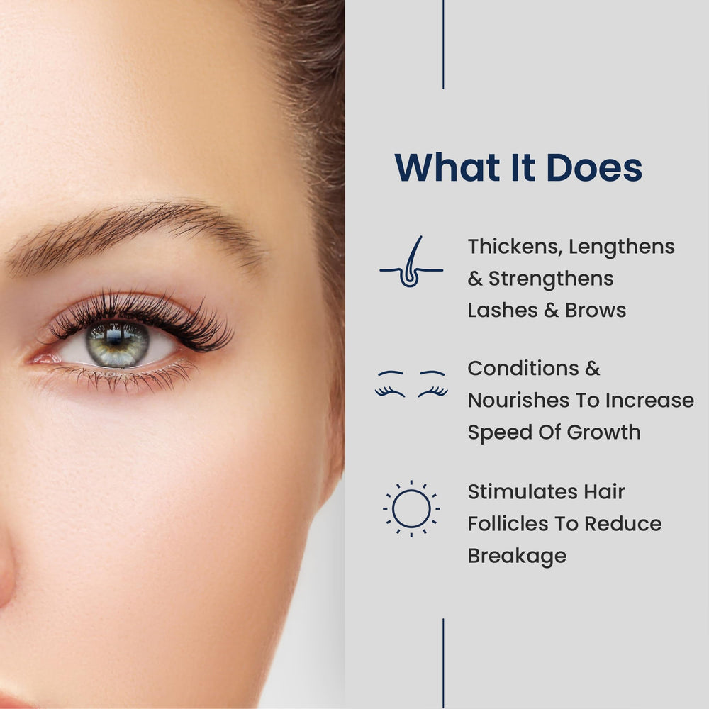 Precise brush applicator demonstrating targeted lash and brow application.
