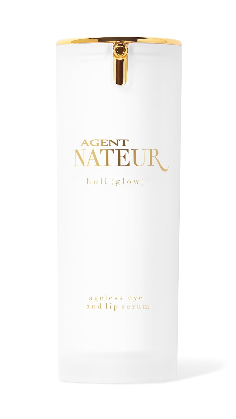 Agent Nateur Holi Glow Eye Serum bottle showing cooling hydration for eyes.