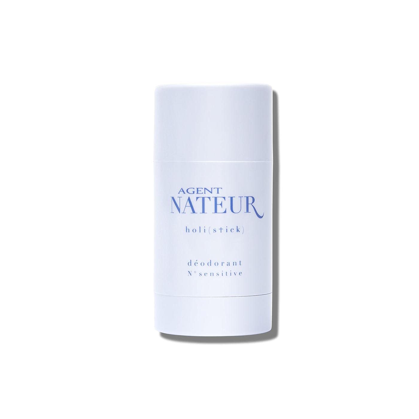 Agent Nateur holi stick packaging shows a sleek deodorant, offering aluminum-free protection.