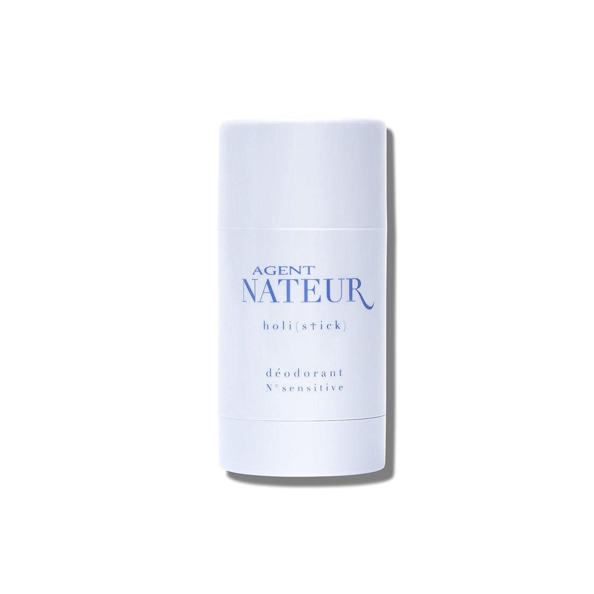 Agent Nateur holi stick packaging shows a sleek deodorant, offering aluminum-free protection.