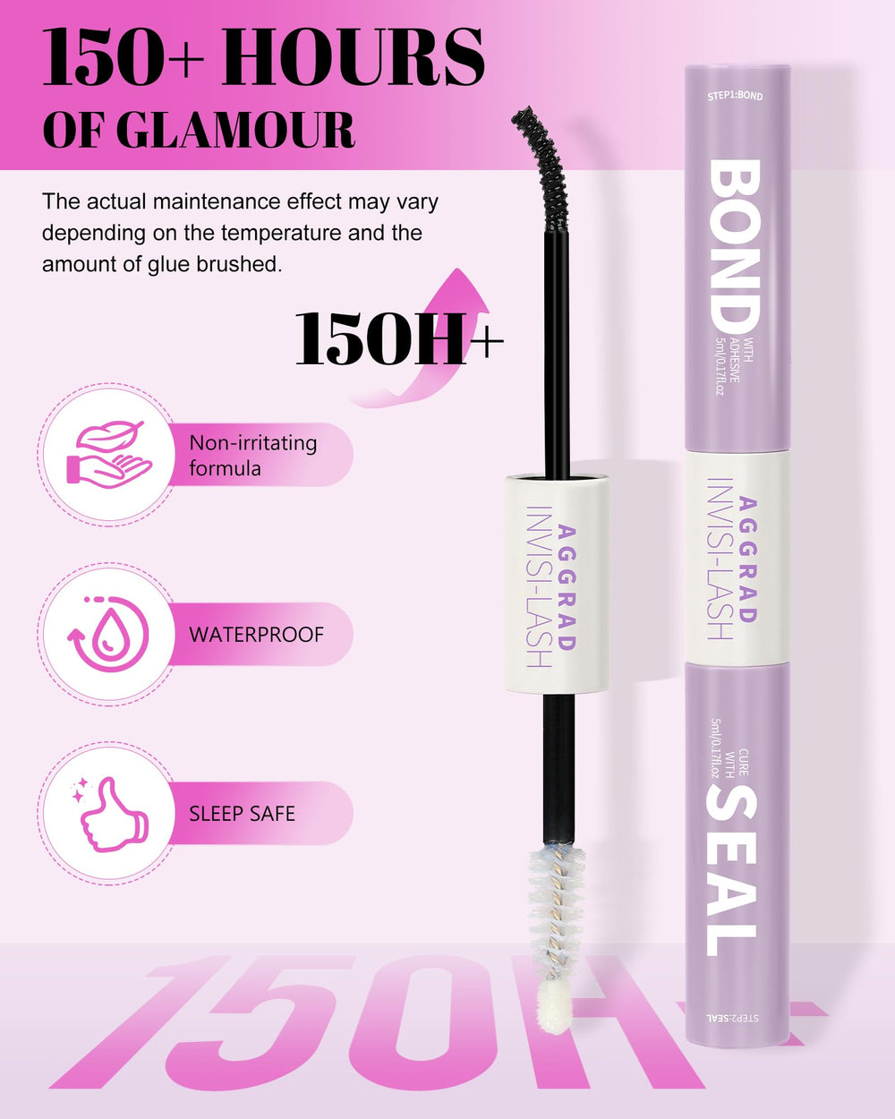 AGGRAD Flora Lash Clusters waterproof bond ensures secure adhesion throughout activities.