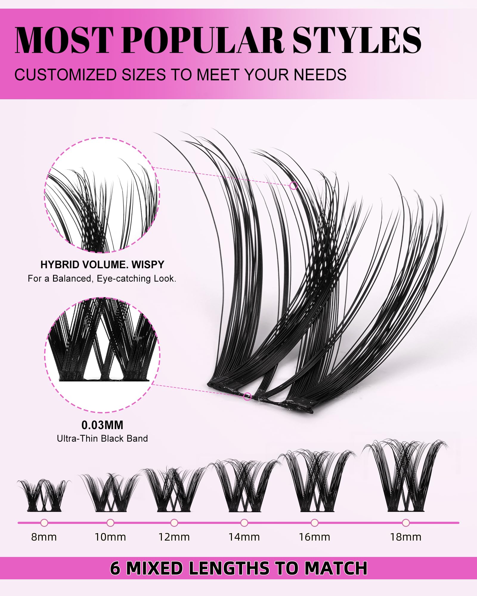 AGGRAD Flora Lash Clusters wide-band design improves application efficiency