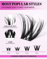AGGRAD Flora Lash Clusters wispy detail highlights soft fibers for feather-light look.