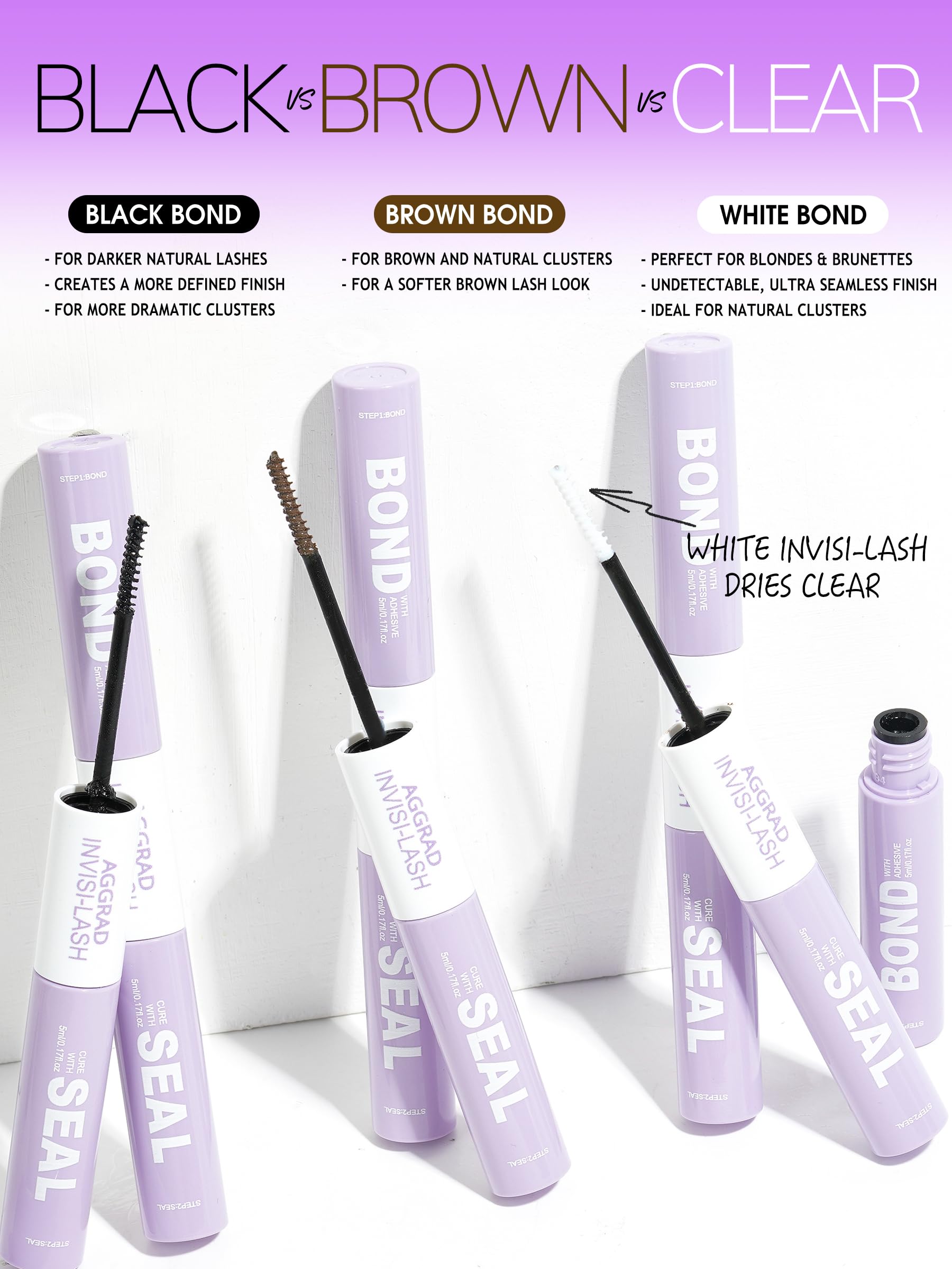 AGGRAD 2-in-1 bond and seal kit for effortless lash DIY.