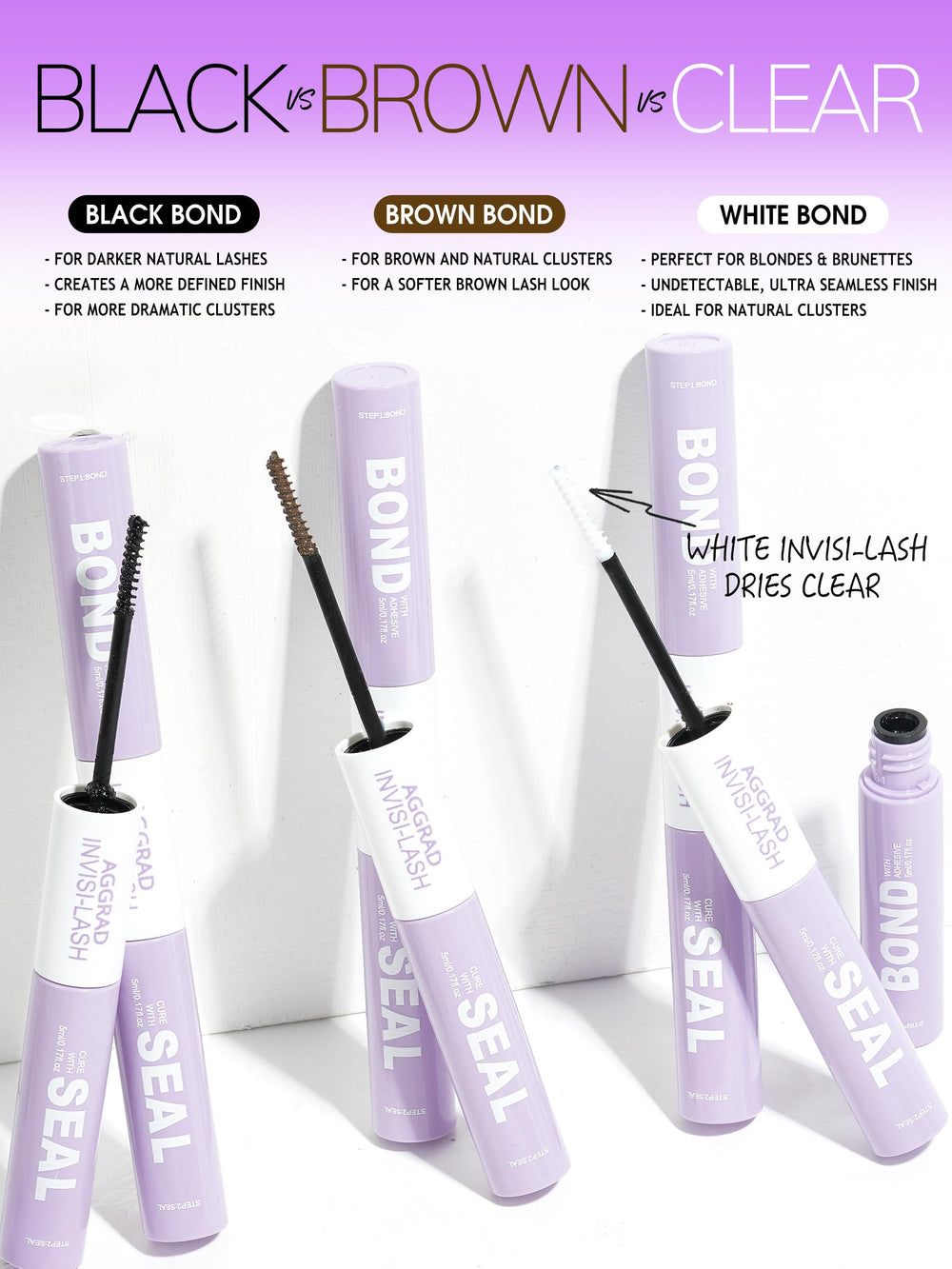 AGGRAD 2-in-1 bond and seal kit for effortless lash DIY.