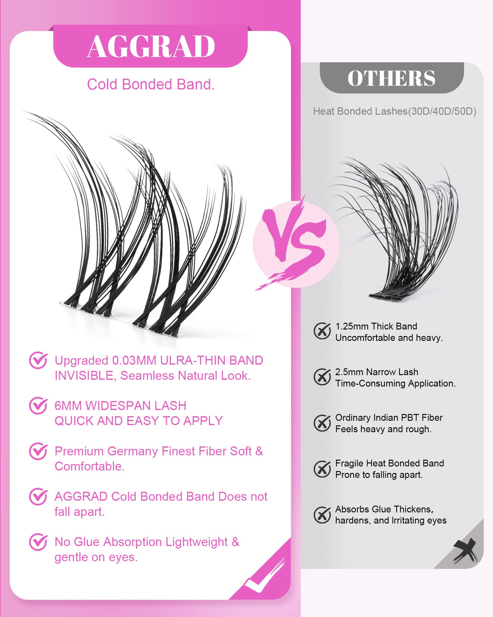 AGGRAD Venus Lash Clusters Kit holiday-ready, long wear for events