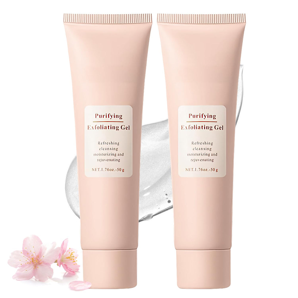 agoname Purifying Exfoliating Gel face application demonstrates gentle exfoliation for all skin types.