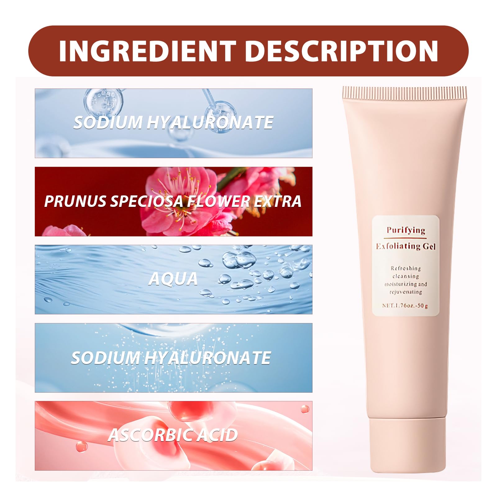 agoname Purifying Exfoliating Gel packaging shows value-packed duo for home skincare.