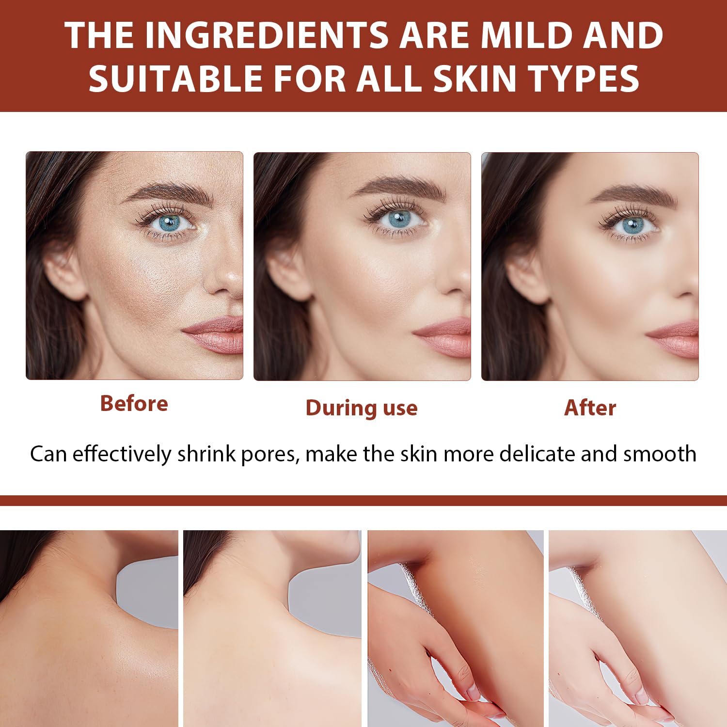 agoname Purifying Exfoliating Gel rinse scene reveals refreshed skin after cleansing.