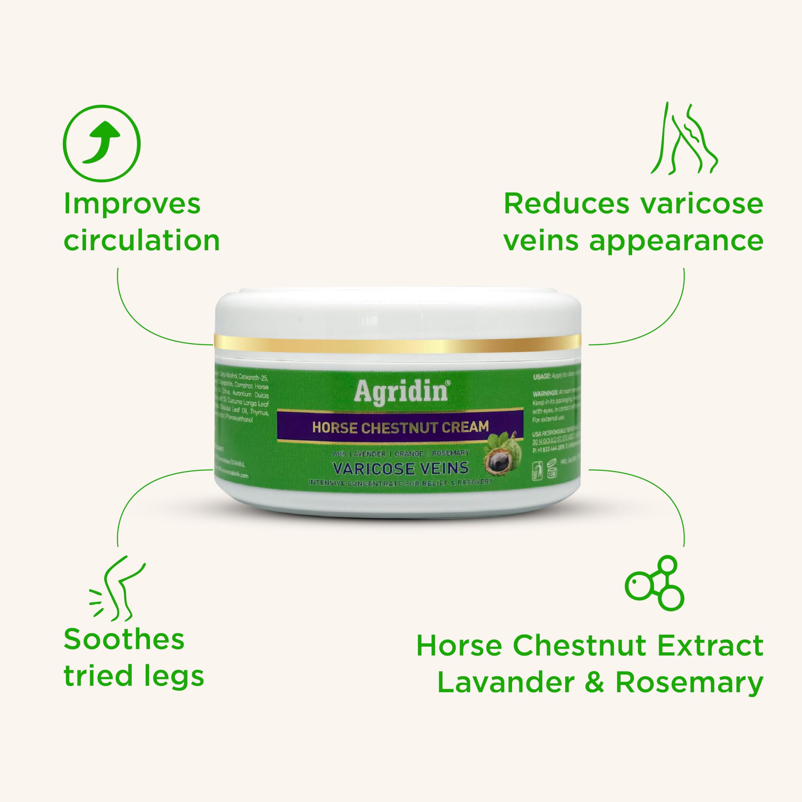 Light non-greasy texture of Agridin cream absorbs quickly.