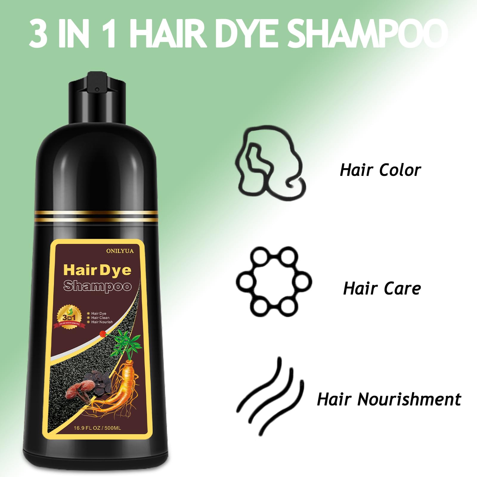 Agthyuve 3in1 hair dye shampoo conditioner in use at home.