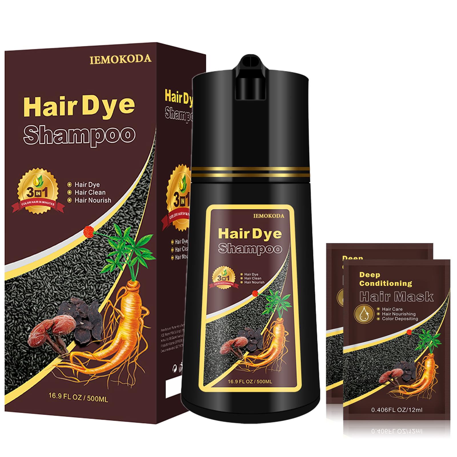 Agthyuve Dark Wine Red bottle pour demonstrates easy 3-in-1 dye action.