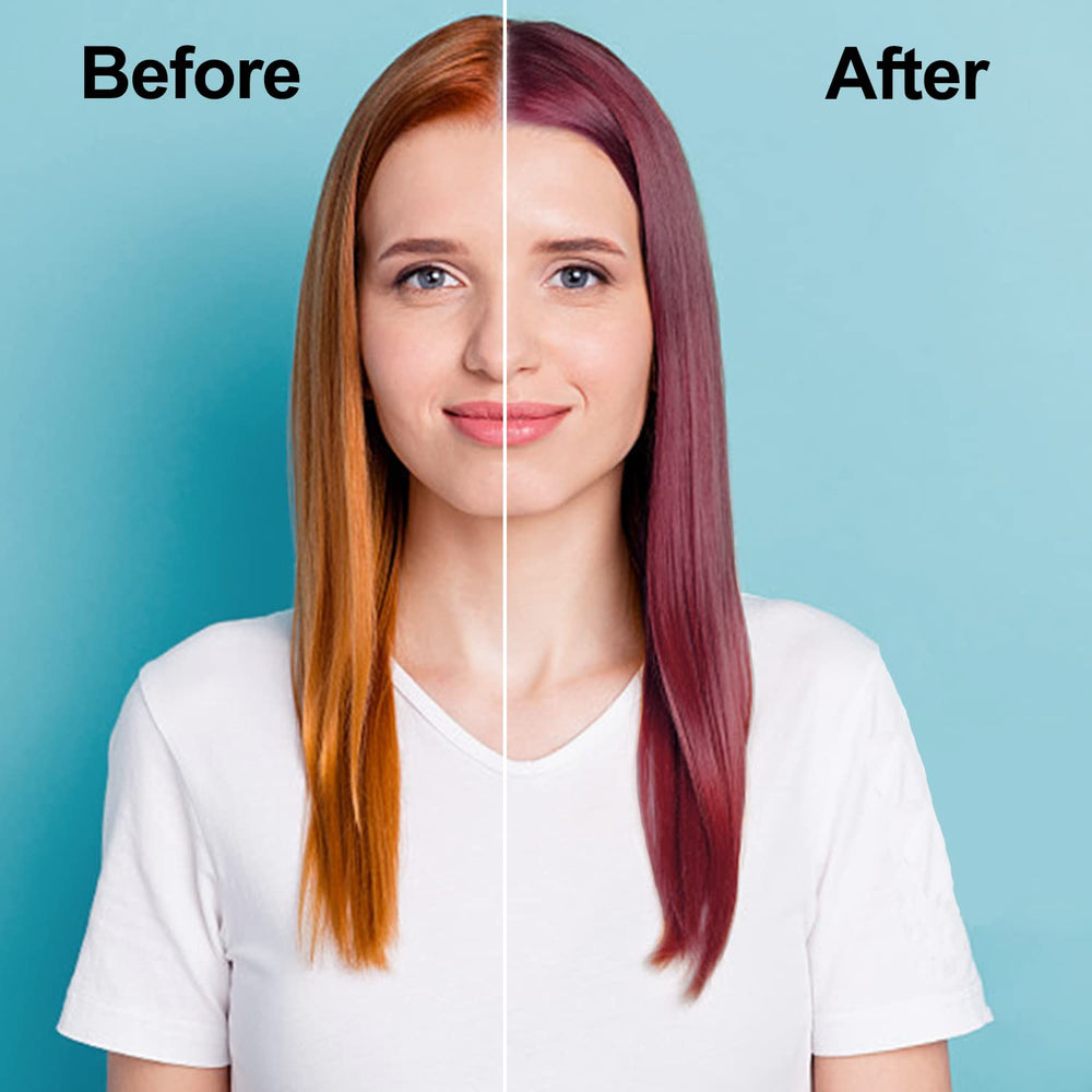 Agthyuve Deep Wine Red color application for an even gray hair tint.