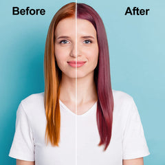 Agthyuve Deep Wine Red color application for an even gray hair tint.