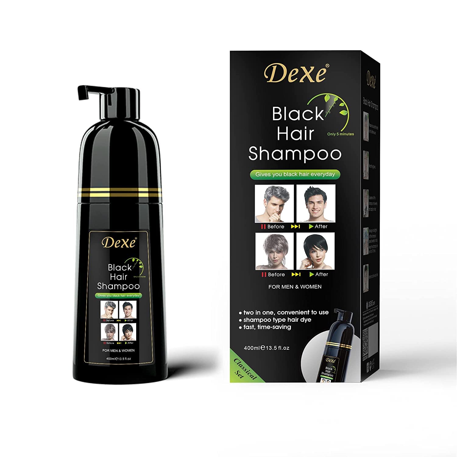 Agthyuve Dexe hair dye shampoo bottle for at home color application