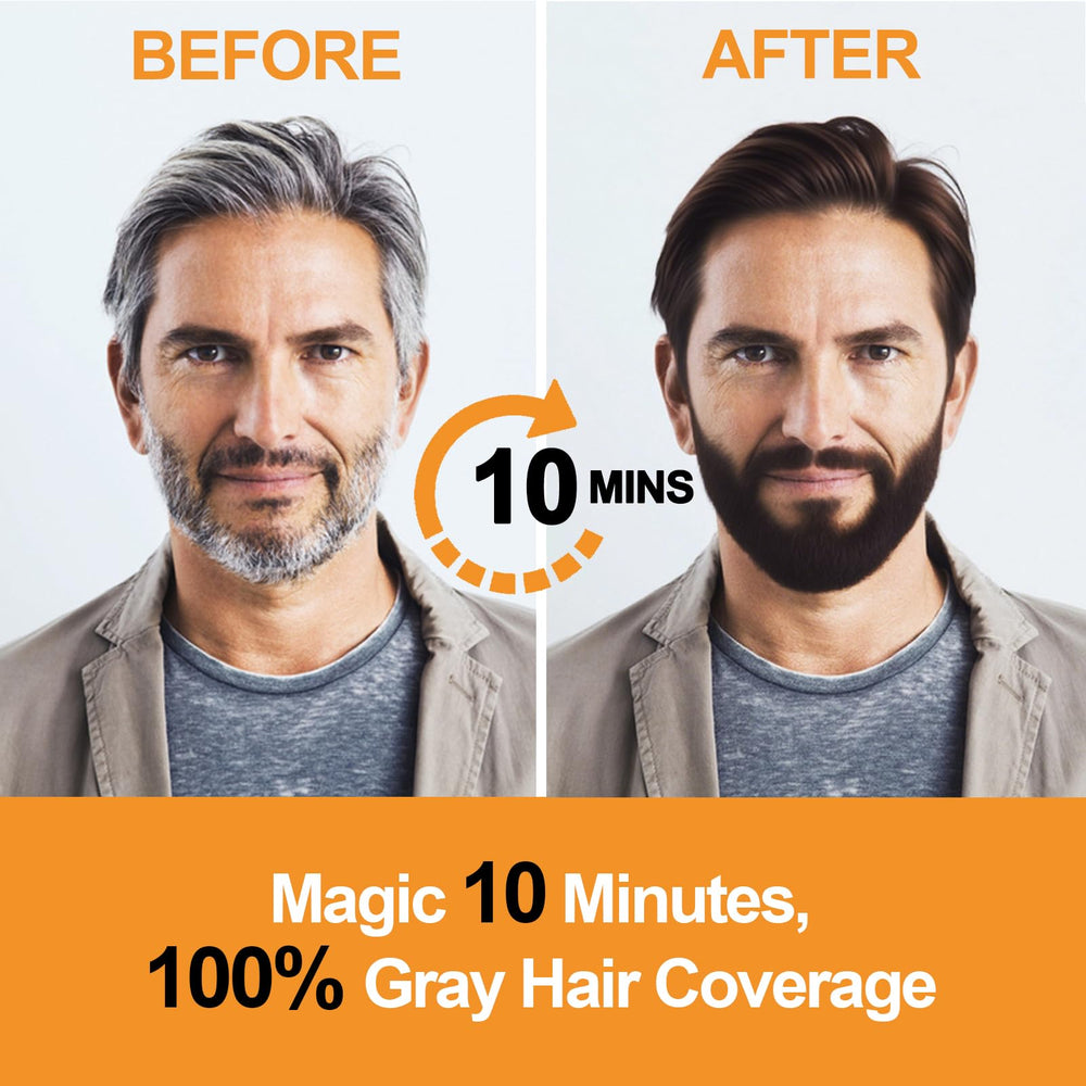 Agthyuve dye shampoo application showing quick at-home use and mess-free process.