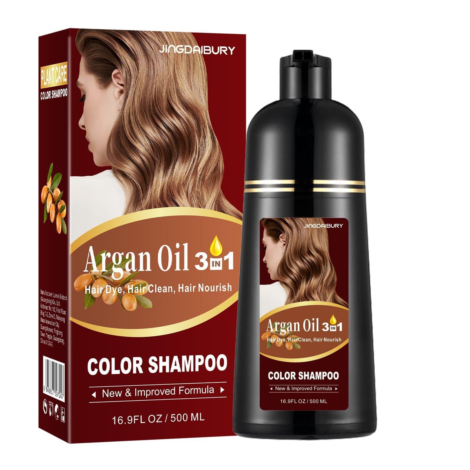 Agthyuve Light Brown Hair Dye Shampoo bottle ready for at-home color application.
