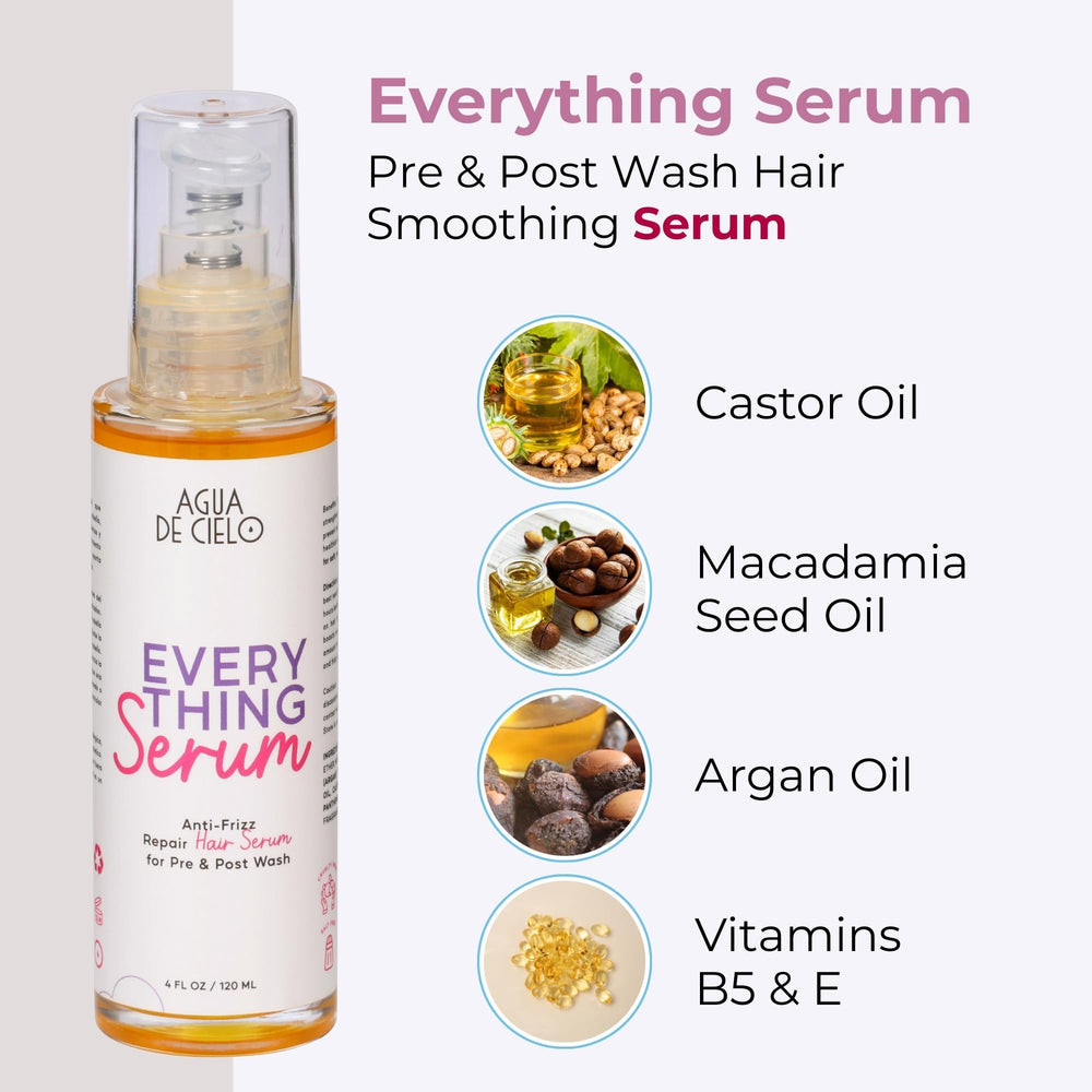 Agua de Cielo Everything Serum adds healthy-looking glow and softness.