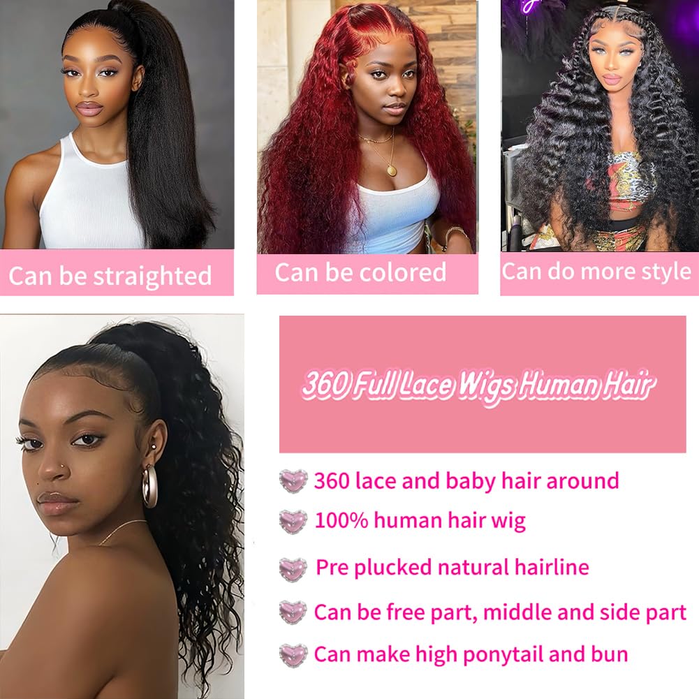 Ahaisy deep-wave lace-front wig provides voluminous texture and defined curls