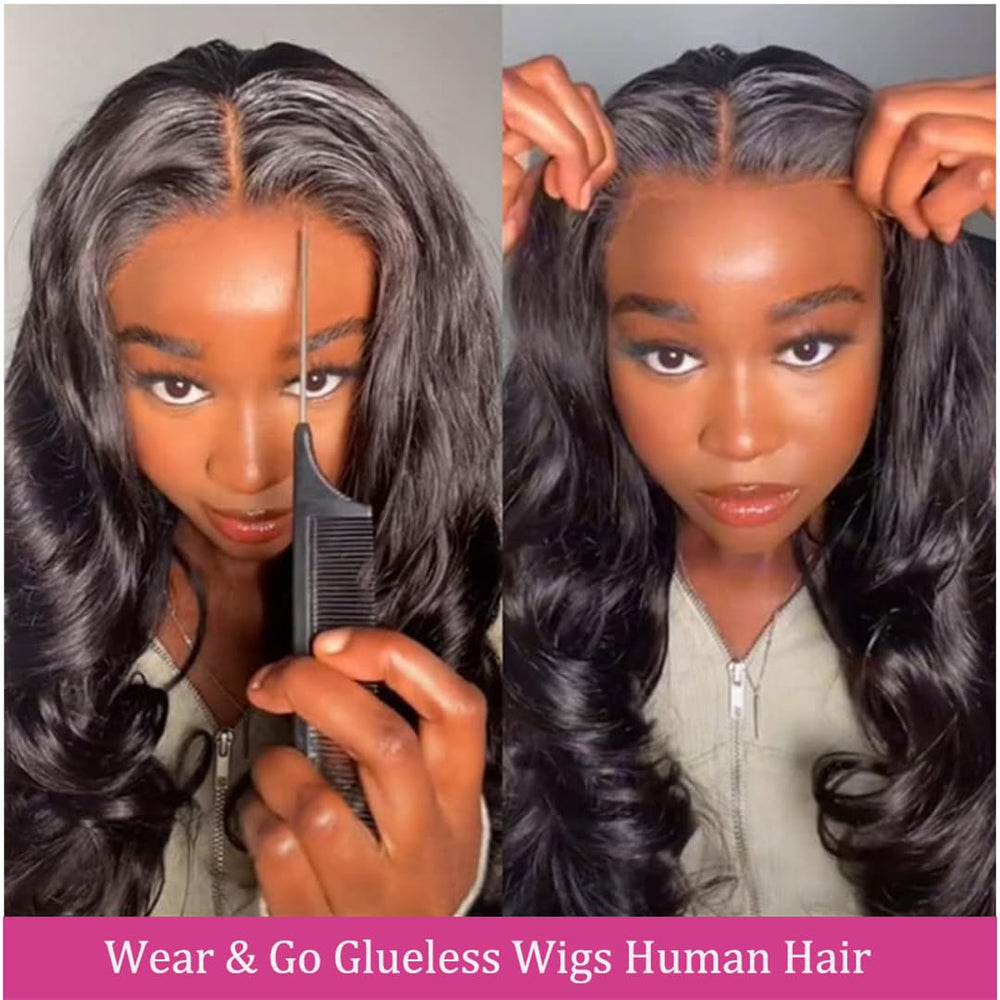 Ahaisy pre-plucked natural hairline; ready-to-wear wig for instant styling.