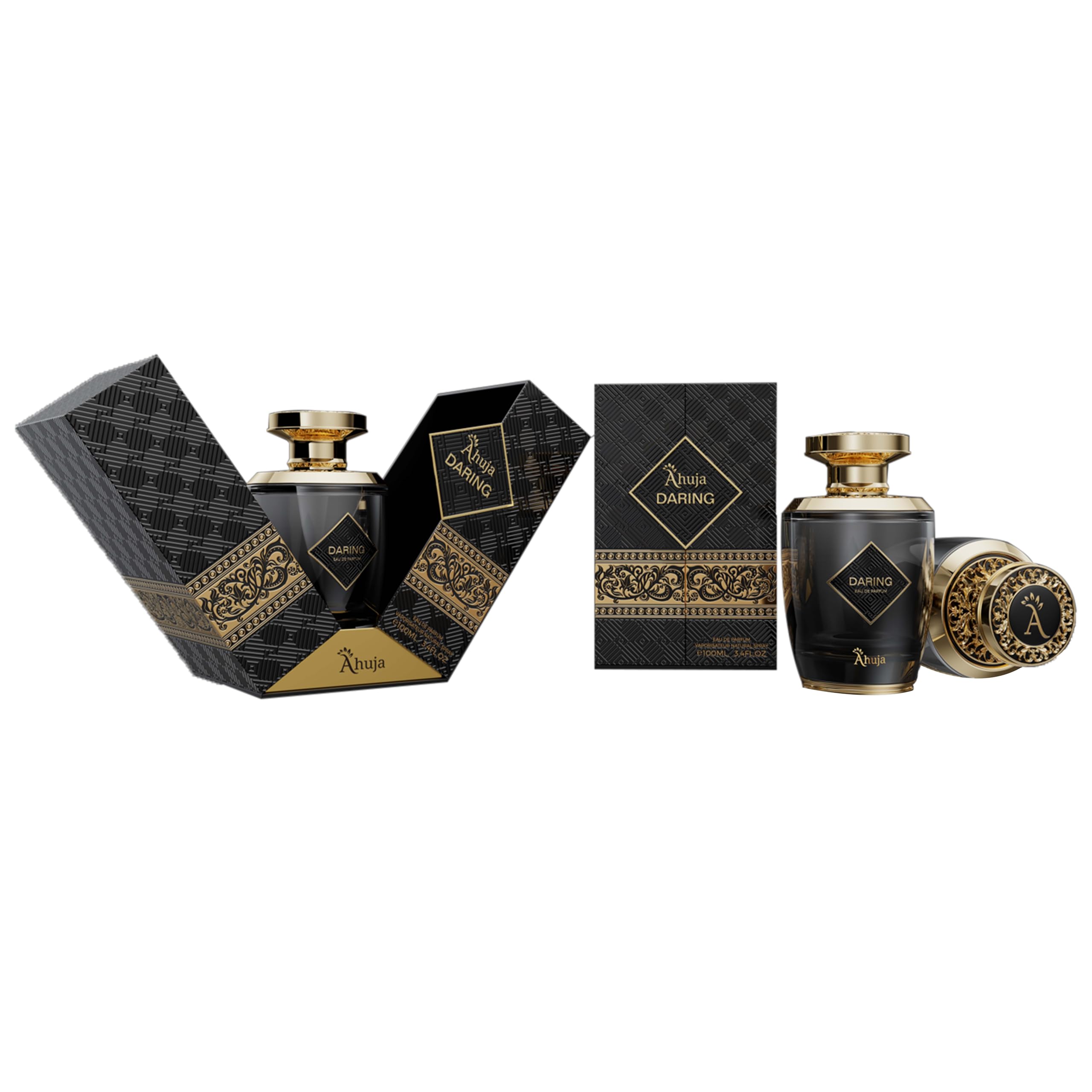 AHUJA Daring fragrance trail, showing a long lasting impression.