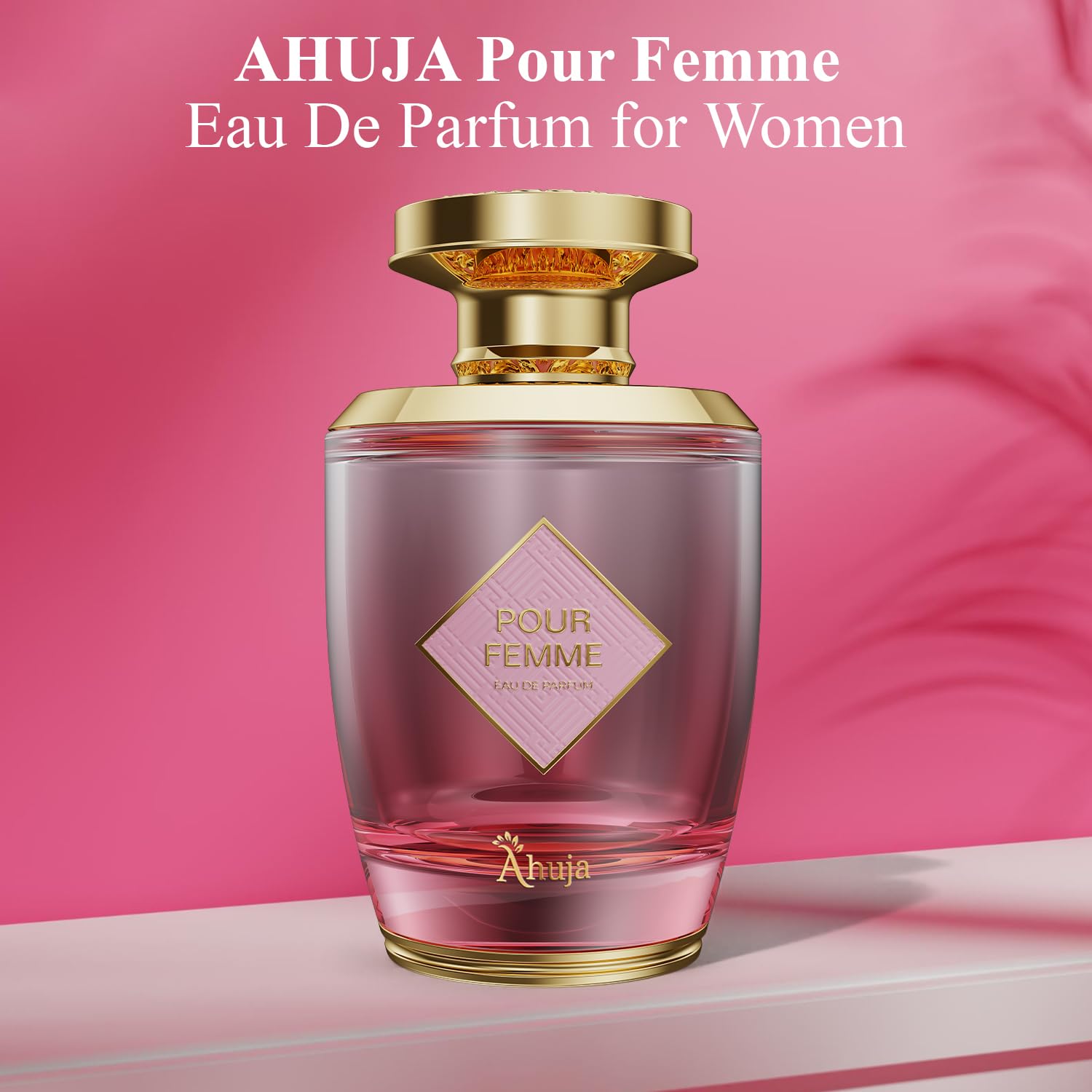 AHUJA Pour Femme earthy patchouli detail adds depth and mystery
