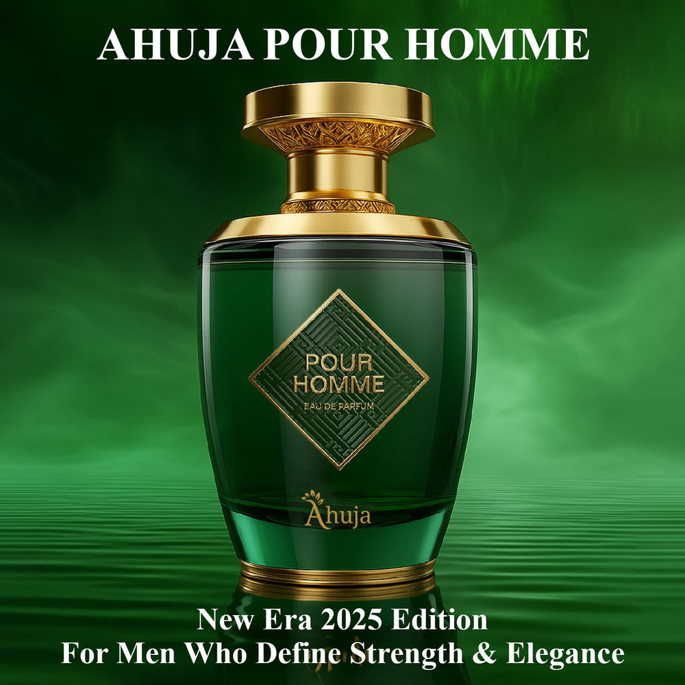 AHUJA Pour Homme top notes citrus close-up highlighting refreshing scent for summer days