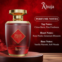 AHUJA Rouge Fusion cap closeup emphasizes craftsmanship and luxurious notes.