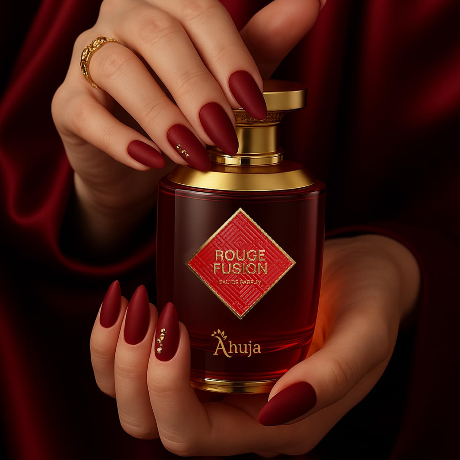 AHUJA Rouge Fusion in use shot suggests versatile wear from day to night.