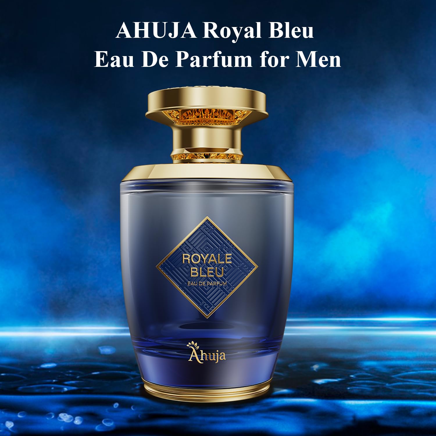 AHUJA Royal Bleu gift box image suggests a sophisticated present.