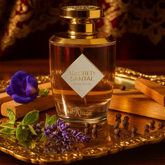 AHUJA Sacred Santal cardamom spice close-up suggests vibrant opening.