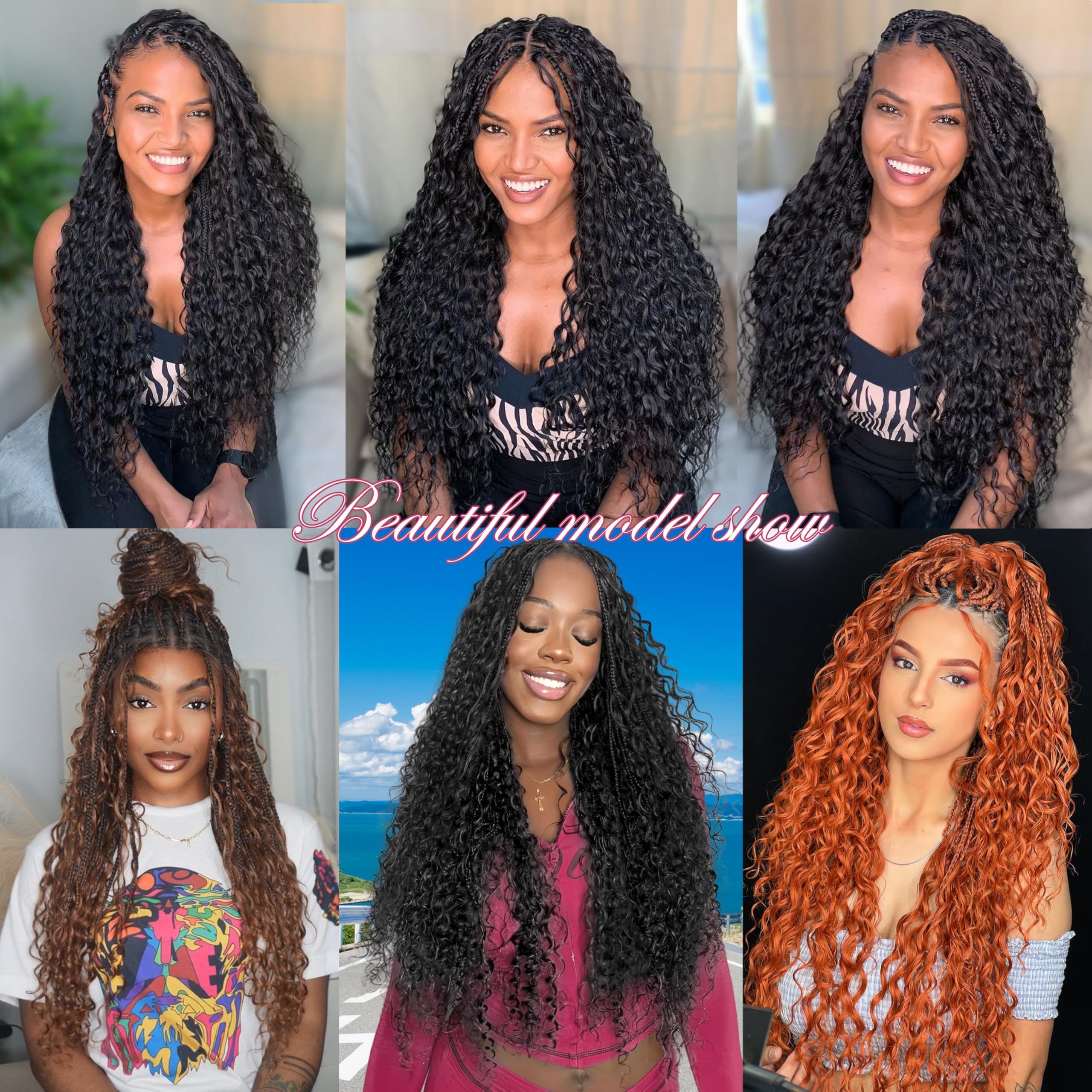 AIBEO Goddess Box Braids styled for casual and festive occasions