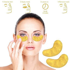 AICHUN BEAUTY crystal gel eye mask during application for soothing moisture.