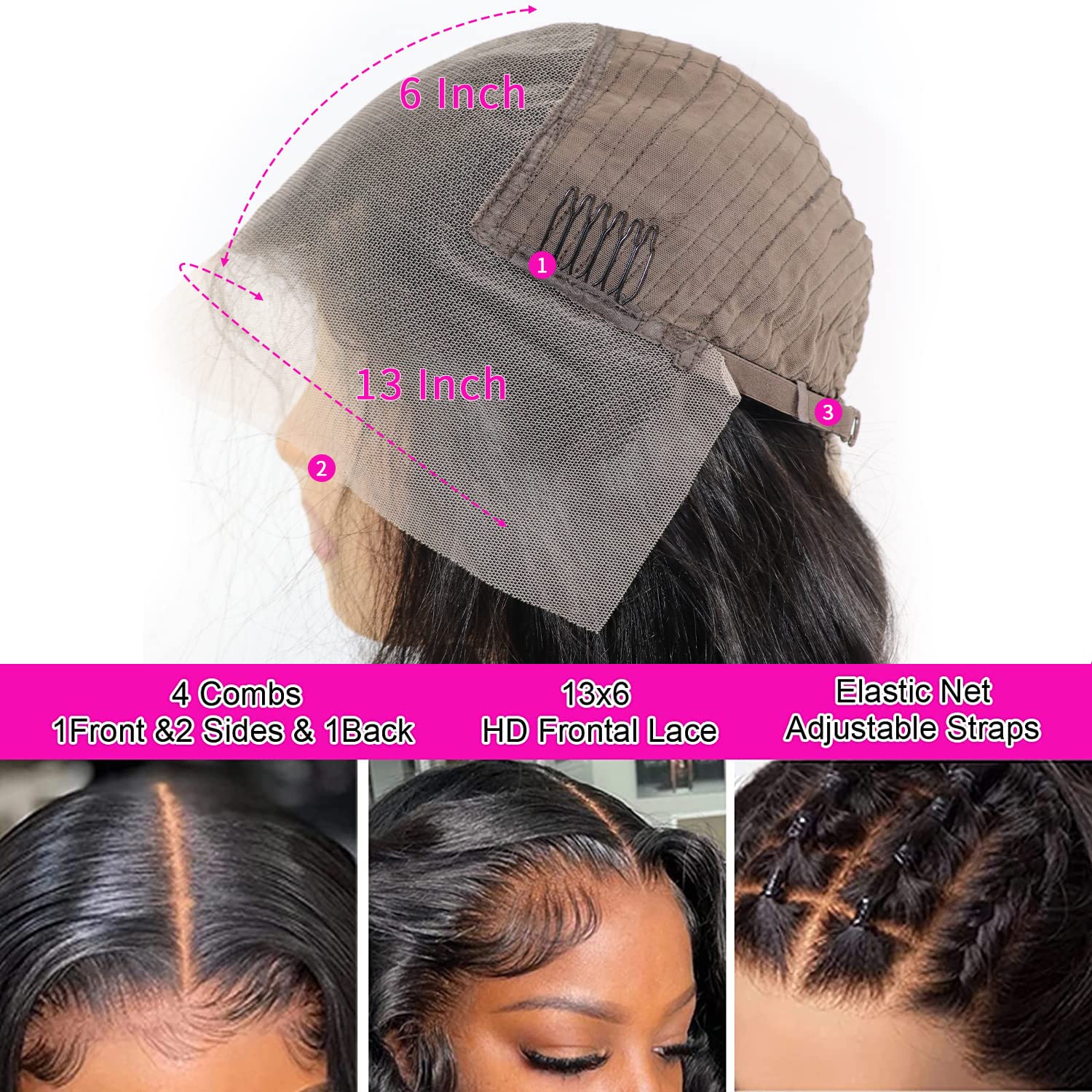 Aicrelery 26-inch body wave wig for dramatic volume and movement.