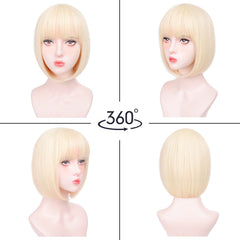 Aida ble blonde bob wig soft texture for all day comfort