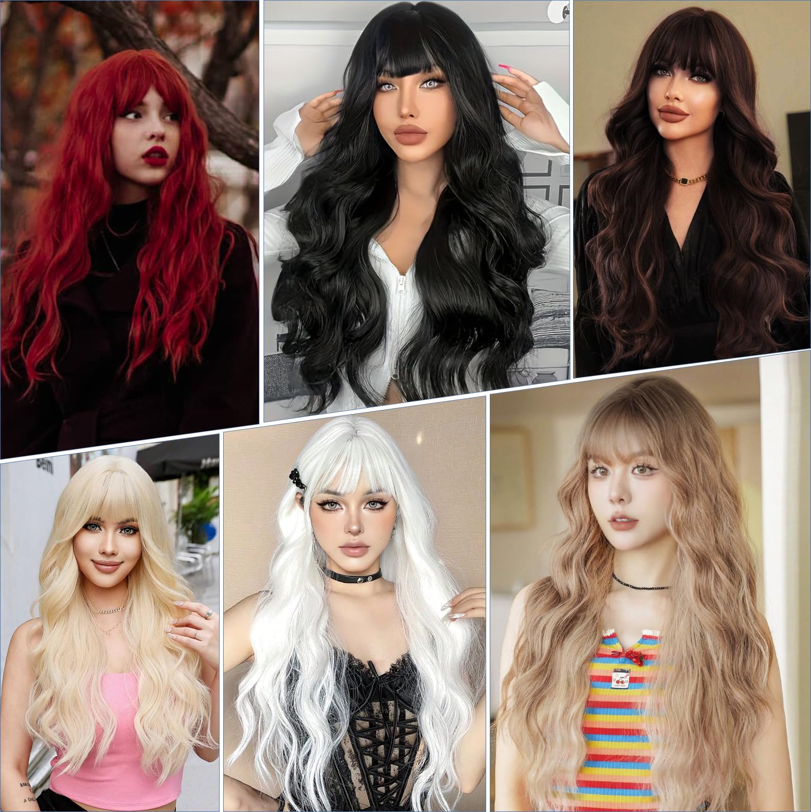 Aida ble brown wig styled for party or cosplay looks.