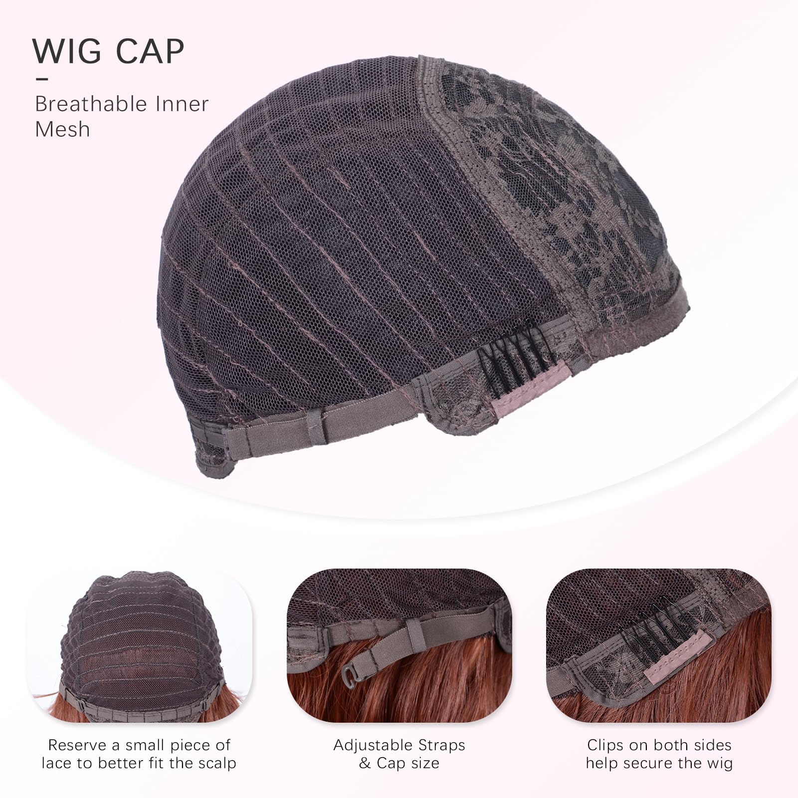 Aida ble brown wig ready for heat styling up to 150°C.