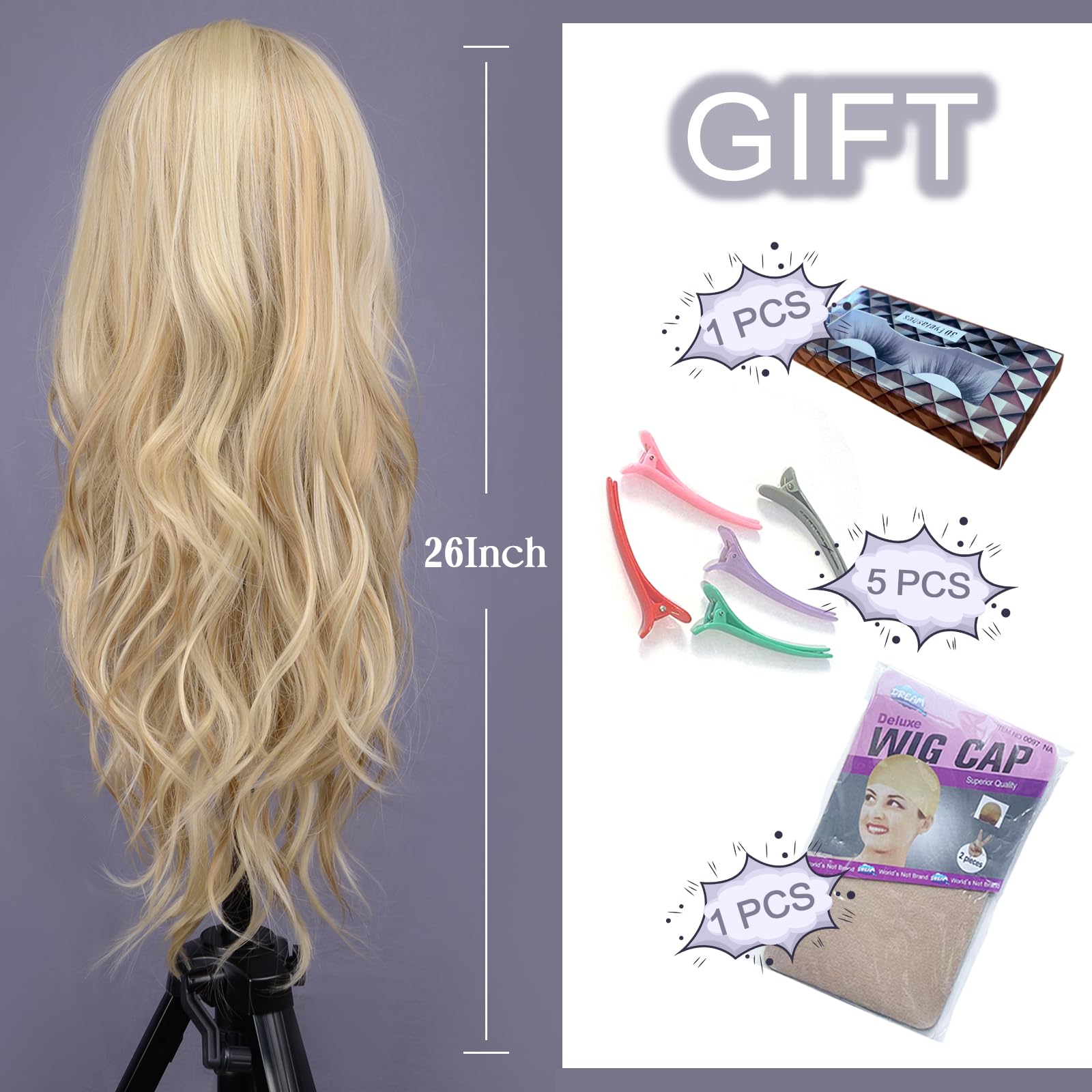 Care scene for Aida ble wig with gentle maintenance tips.