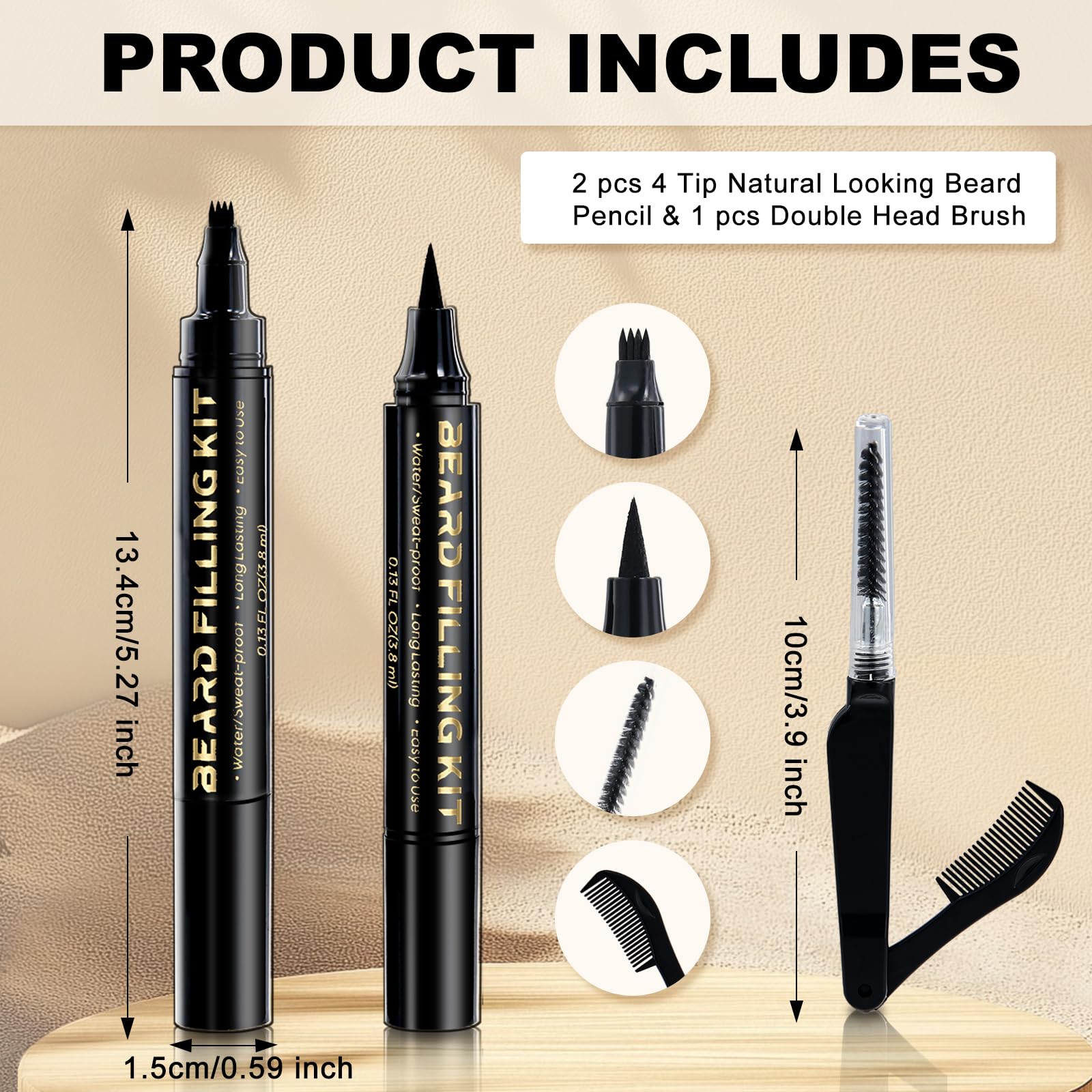 AIHOPESTO Beard Outline-Drawing helps define shape before filling for a clean silhouette.