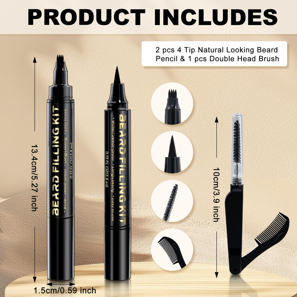 AIHOPESTO Beard Outline-Drawing helps define shape before filling for a clean silhouette.