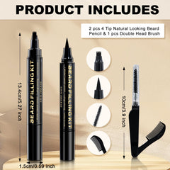 AIHOPESTO Beard Outline-Drawing helps define shape before filling for a clean silhouette.