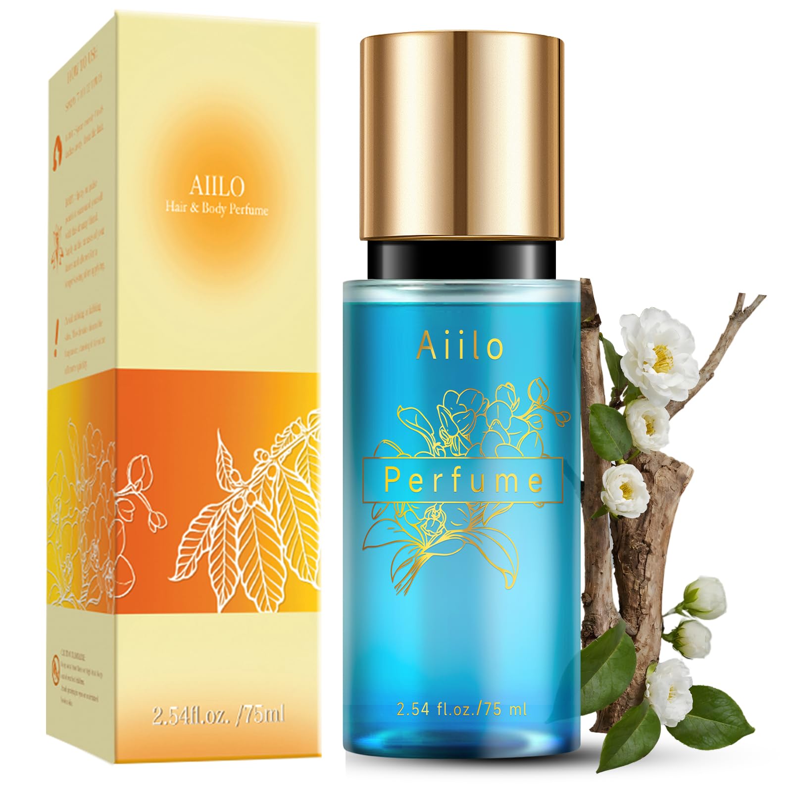 Aiilo Hair Perfume bottle featuring Amber Coast scent for long-lasting wear
